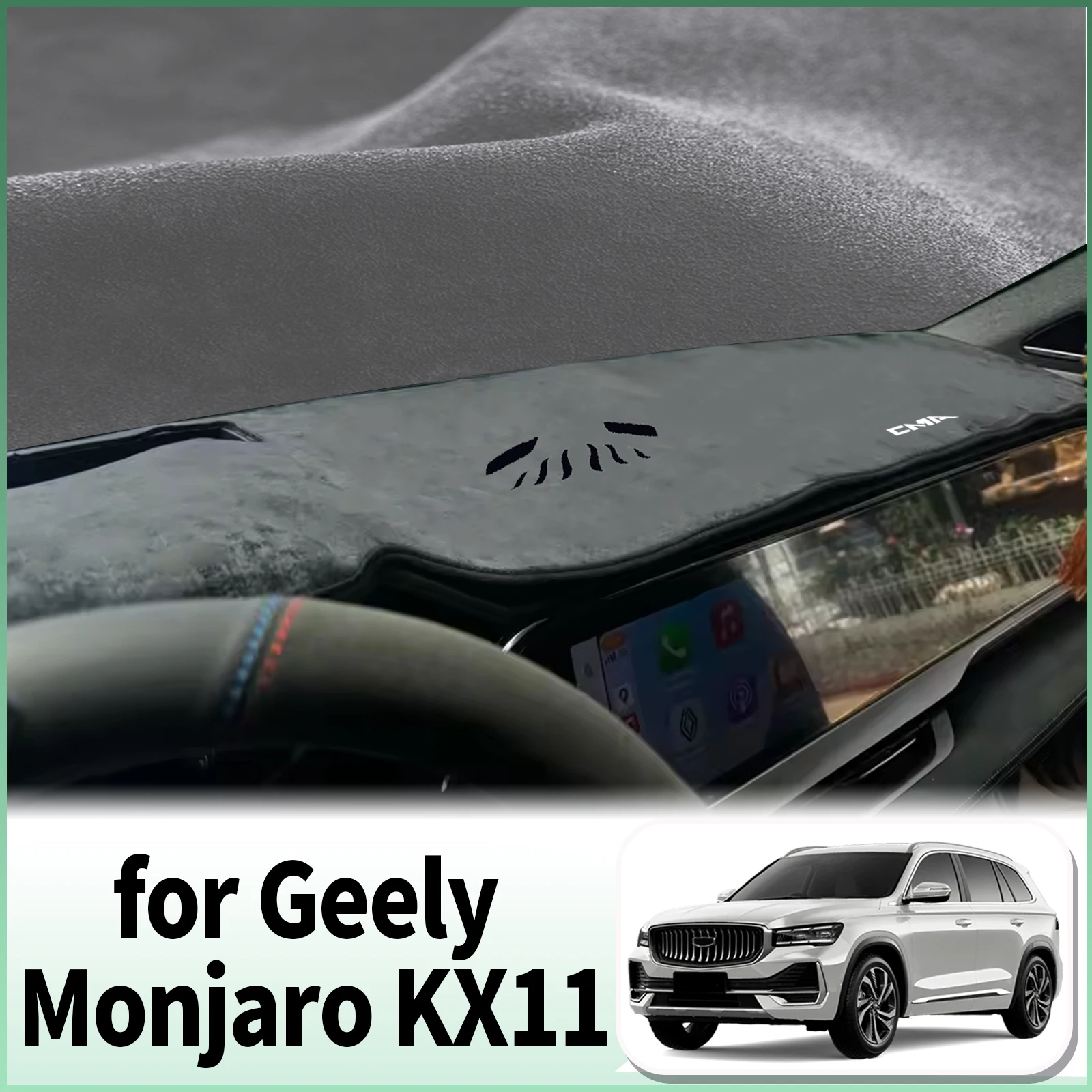 

fit for Geely Monjaro KX11 Dashmat Car Accessories Dashboard Cover Pad DashMat Sunshade Protective Carpet