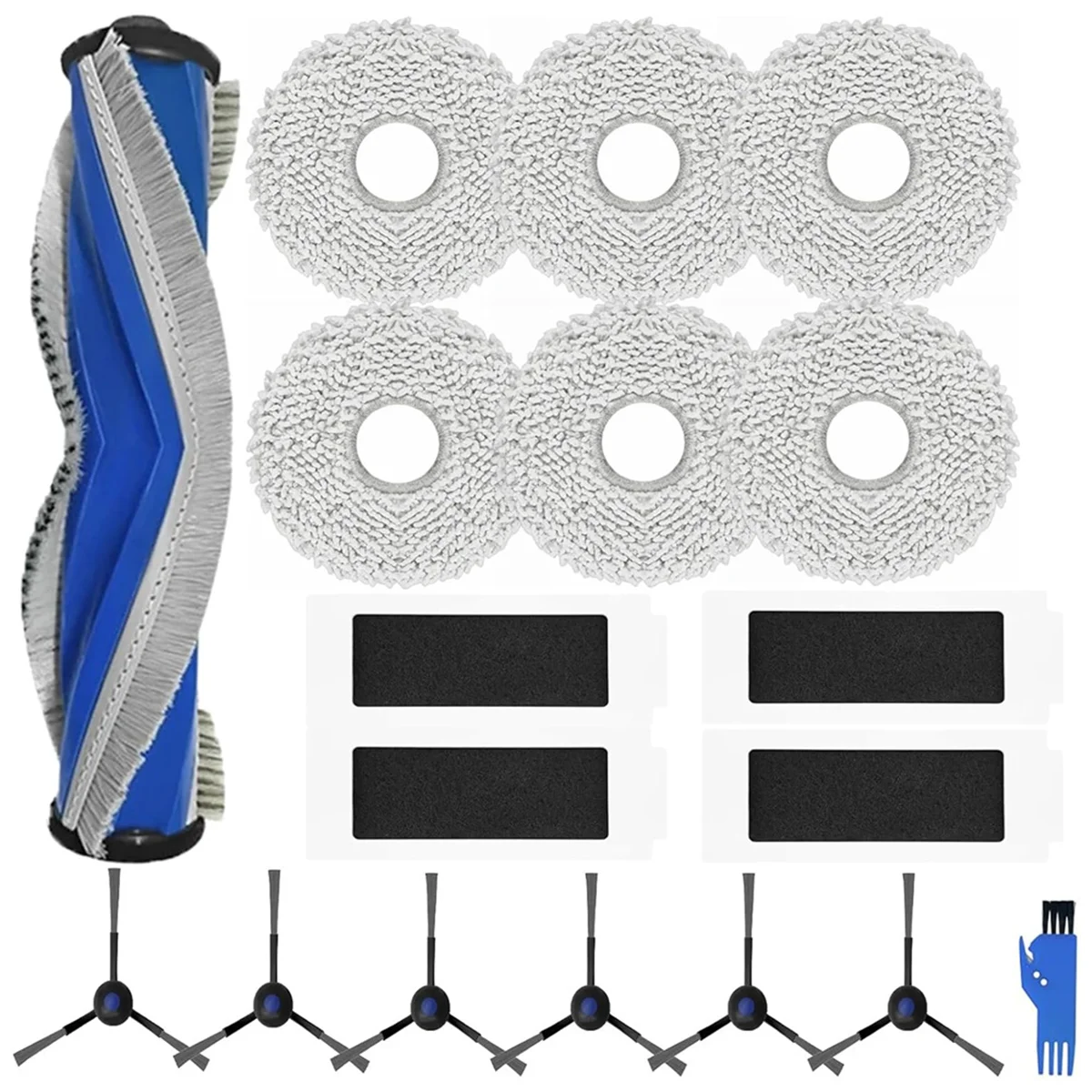 جديد لـ Ecovacs DEEBOT T30S/ T30S Combo/ T30 PRO Omni لـ Yeedi M12 Pro مكنسة كهربائية فرشاة جانبية رئيسية فلتر Hepa ممسحة قماش