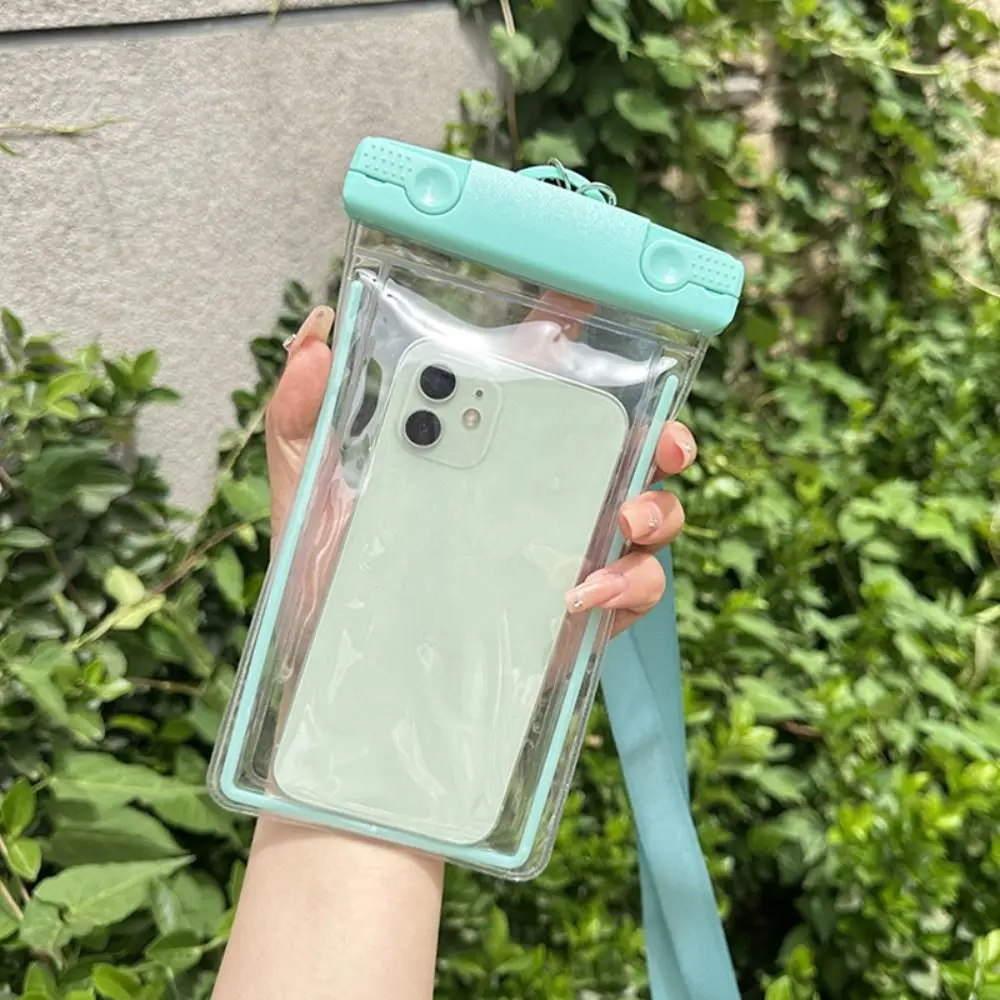 Funda impermeable para teléfono móvil, bolsa transparente, resistente al agua, Seca bajo el agua, Correa gruesa