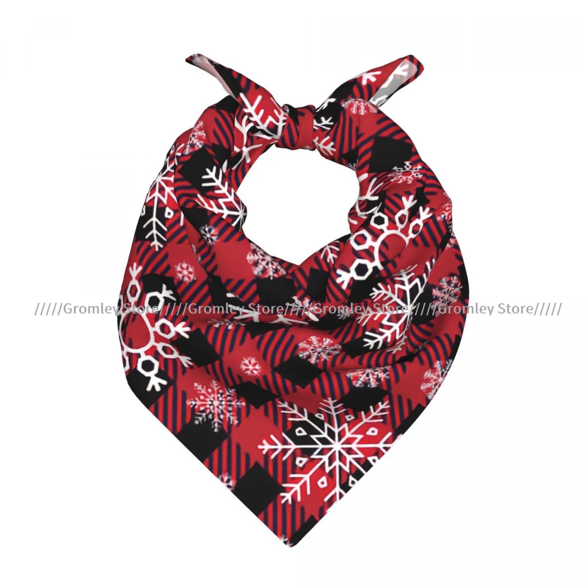 

Buffalo Plaid Christmas Pattern Square Scarf Soft Breathable Daily Kerchief