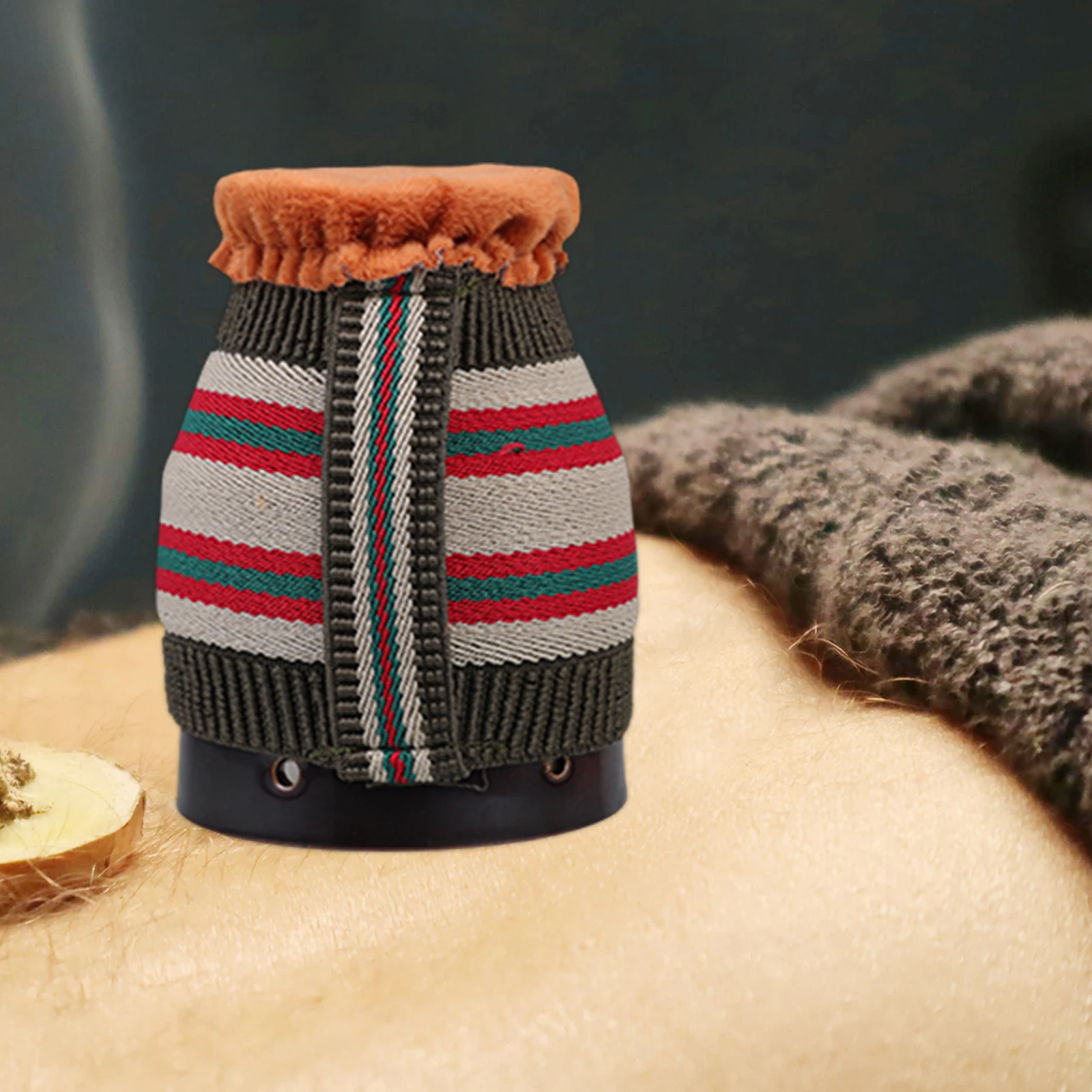 

1 комплект, чашка для прижигания, скребок, двухслойная керамическая банка для моксы для дома, спа, снятие усталости, кровообращение, прижигание