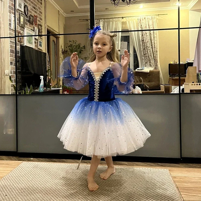 Children's ballet practice dress Dance  pompous skirt gauze  tutu skirt Female princess dress performance dress dance costume