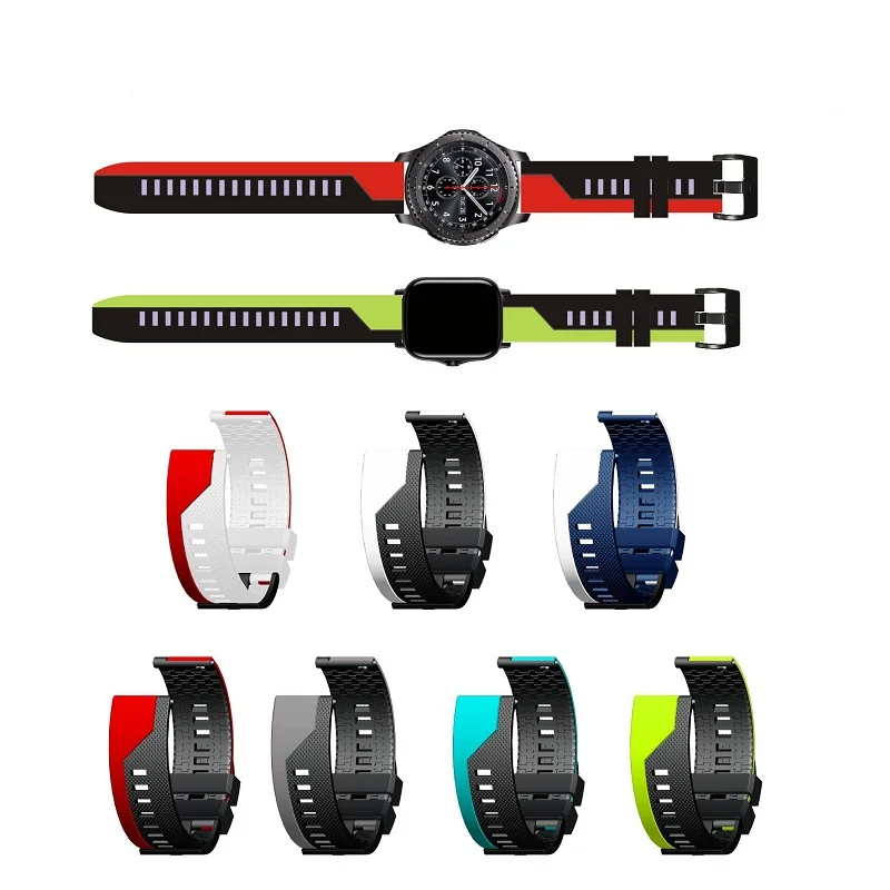 20 22mm Silicone Watch Band Wrist Straps For Huawei Watch GT 2/3 42 46mm Wristbands GT2 Pro GT3 Pro 43 46mm Smartwatch Bracelet