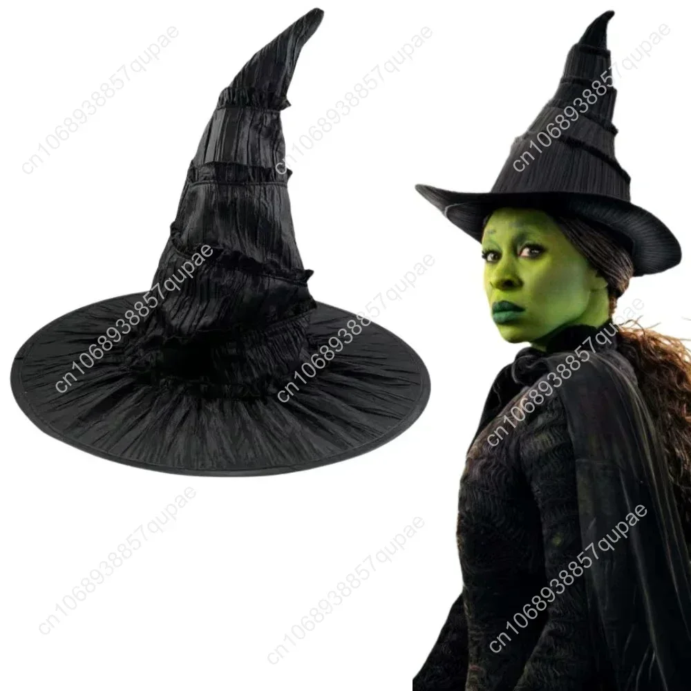 

Wicked Elphaba Cosplay Hat Glasses Eyewear Fantasia Costume Disguise for Women Roleplay Halloween Carnival Accessories Props