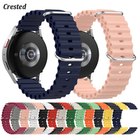 22mm/20mm Watch Strap for Samsung Galaxy watch 4/5 44mm 40mm/5 pro 45mm Silicone Ocean Band Bracelet Galaxy 4 Classic 42mm 46mm