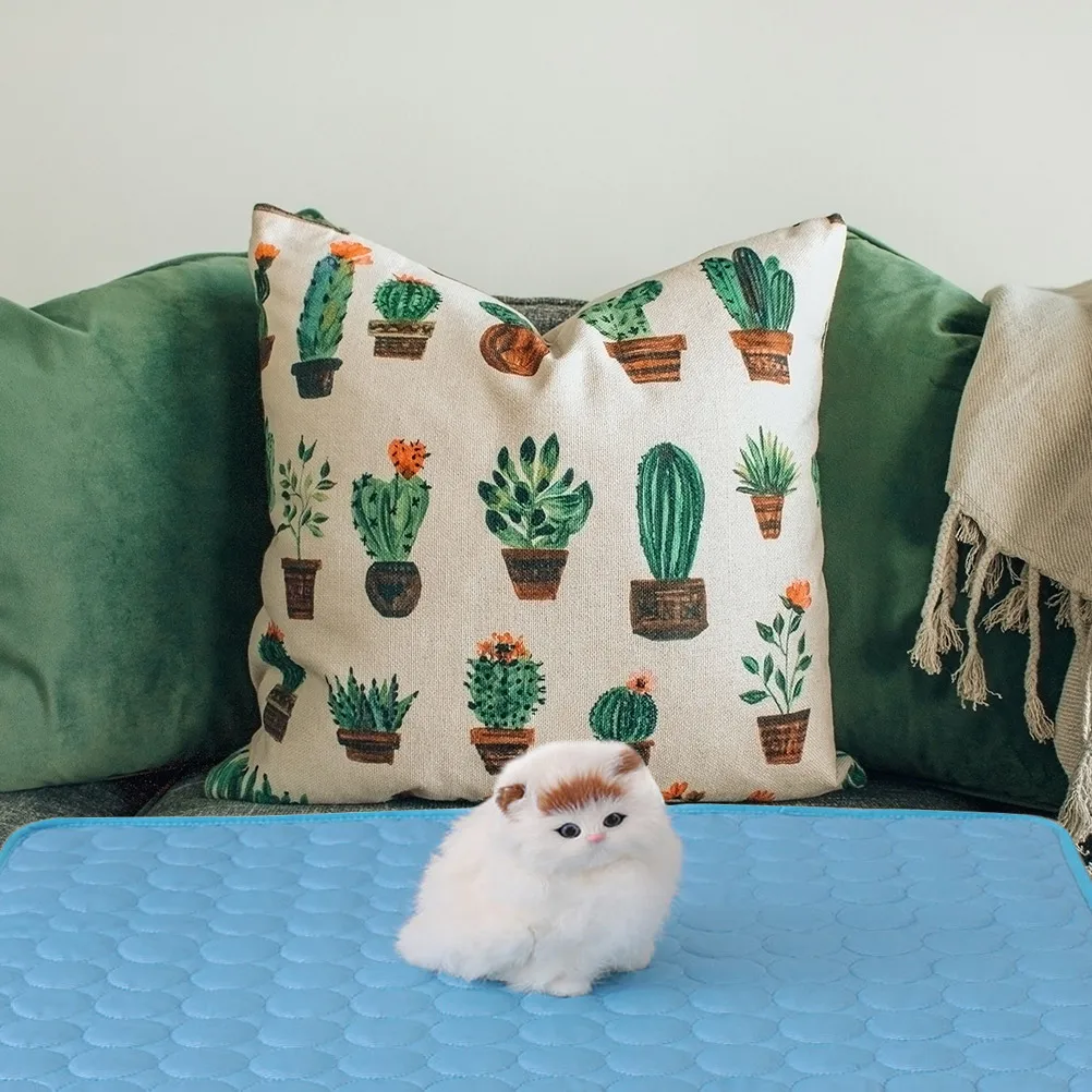 

Summer Mat Pet Feeding Mats for Dogs Cooling Pad Pets Indoor Puppy Bed Cushion Portable Boys