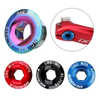 Mountain Bike Crank Fixing Bolt M18/M20 Aluminum Alloy CNC Machining Disc Crank Cover Screw Bicycle Crankset Screws Accessories