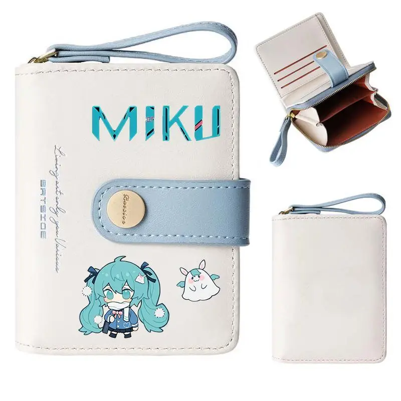 Hatsune Miku MIKU 2D شخصية kawaii الإبداعية الرسوم المتحركة الطرفية محفظة لطيف طالب تغيير حافظة للبطاقات هدية عيد بالجملة #3