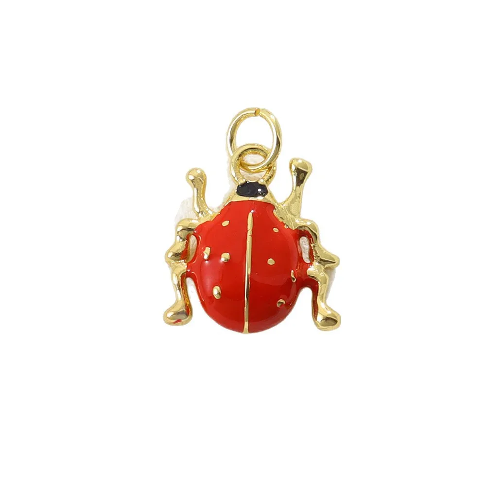 Faionable Animal Red  Copper Plated 8K Gold Pendant Hip Hop DIY Bracelet Nelace Earring Hair Jewelry Accories