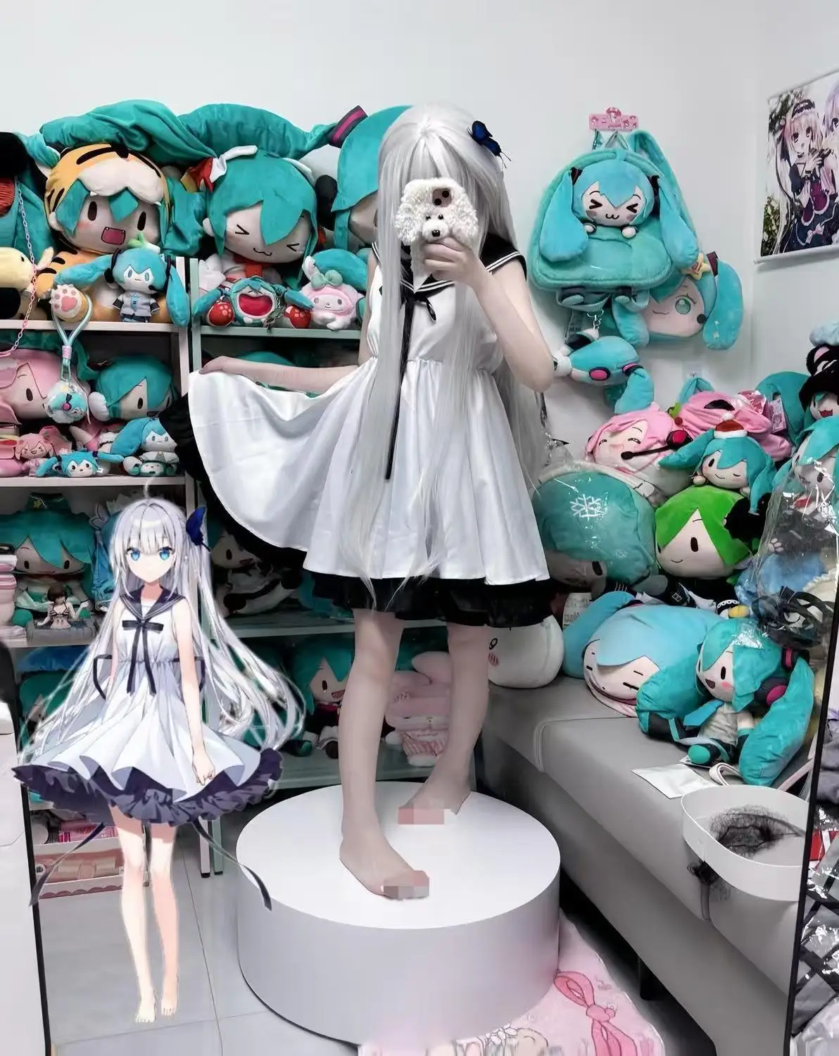 

GINKA Shinomiya Ginka Sailor Collar School Dress Cosplay Set