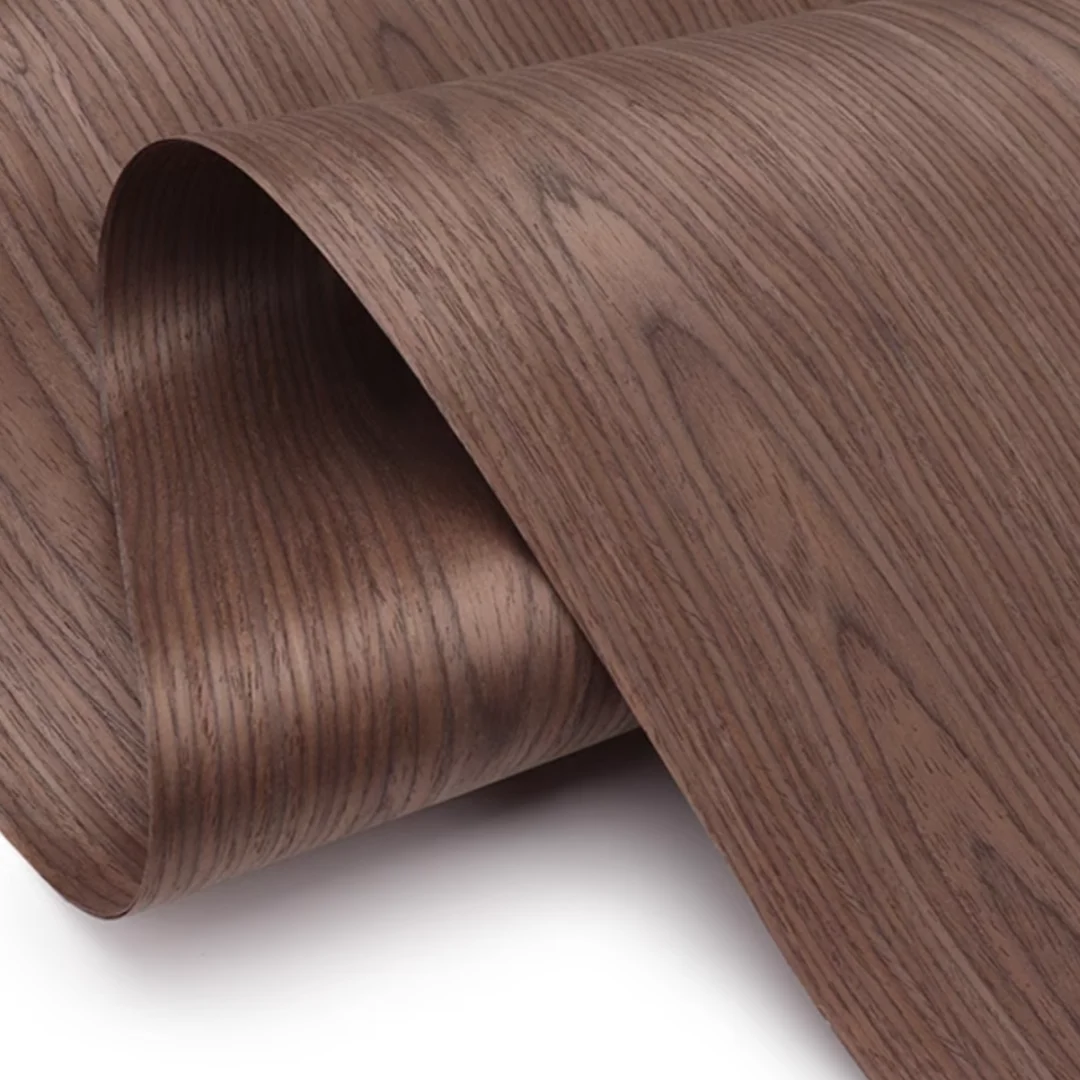 Size:2.5x0.58meter Thick:0.2mm Black Walnut Grain Tech Wood Veneer Furniture DIY Home Decoration Speaker Veneering