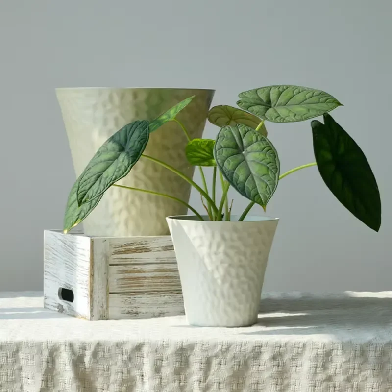 Trumpet Shaped Flower Pot Decorative Planter for Indoor Outdoor Garden Home Decoration Ceramic Vase Plant Container