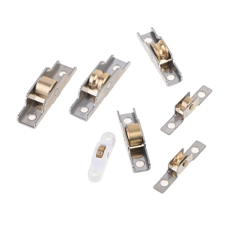 Stainless Steel Sliding Door Roller Cabinet Copper Caster Wheel Pulley Runners For Wardrobe Window Furniture Hardware 1PC