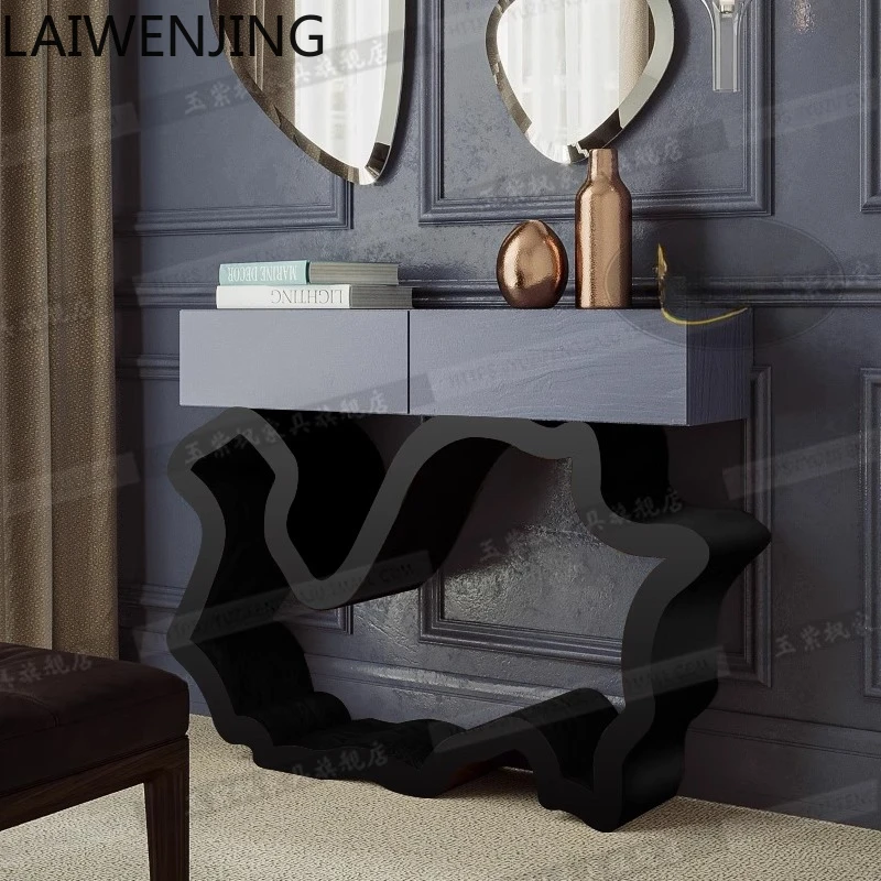 

SGF Italian Style Entryway Console Light Luxury Modern Ultra-Narrow Decorative Cabinet Creative Table