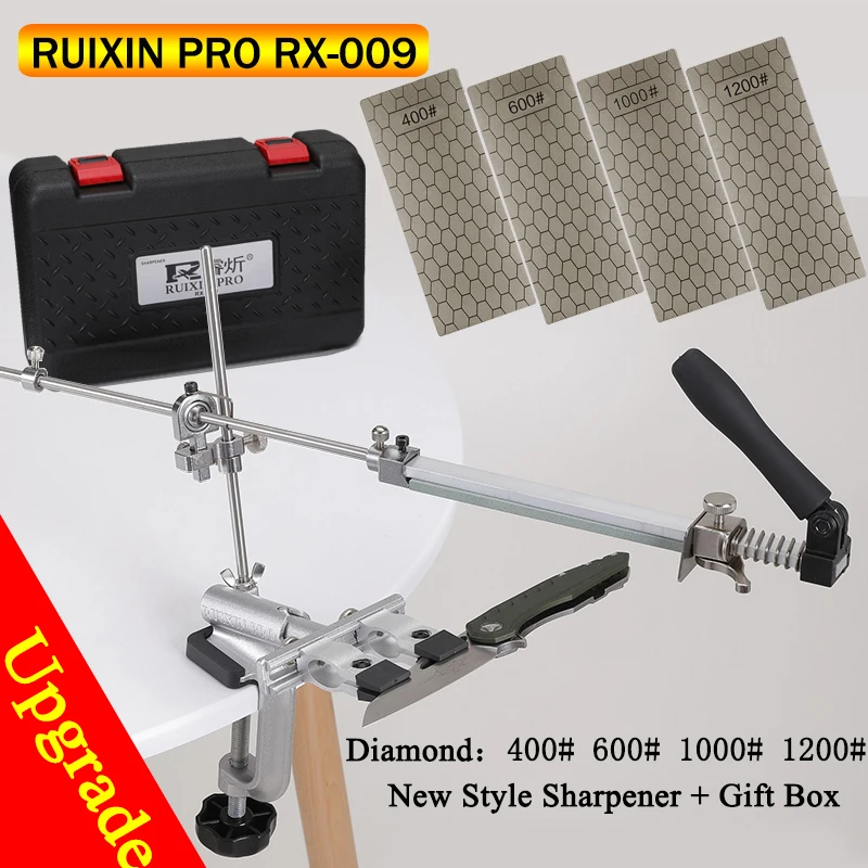 

Knife Sharpener Ruixin Pro III All Iron Steel Professional Chef Knife Sharpener Kitchen Sharpening System Fix-angle 4 Whetstone