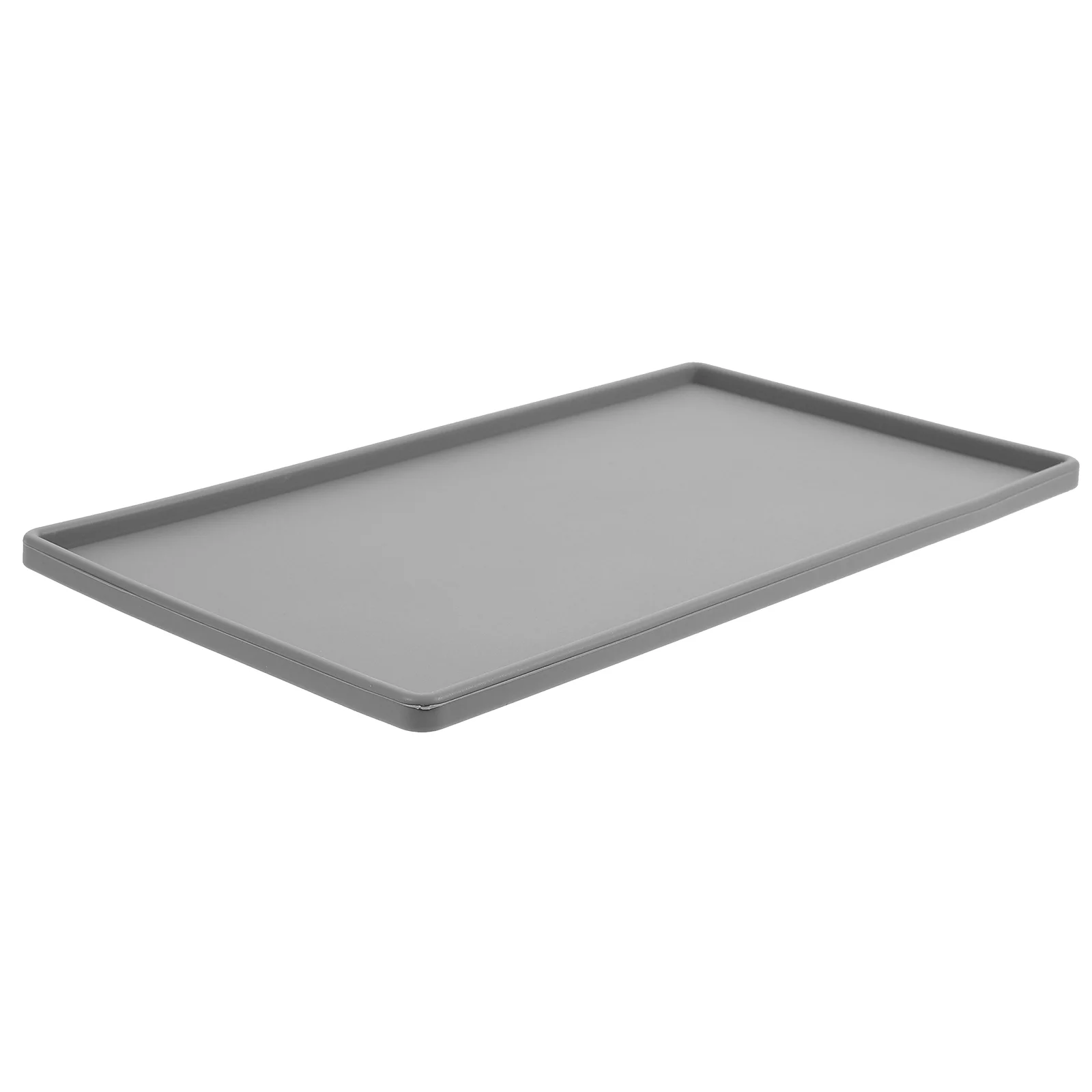 

Silicone Storage Tray 200x110x6.2MM Non Grey Flexible ganizer for Kitchen Bathroom Counter Top Drying Rack Generous