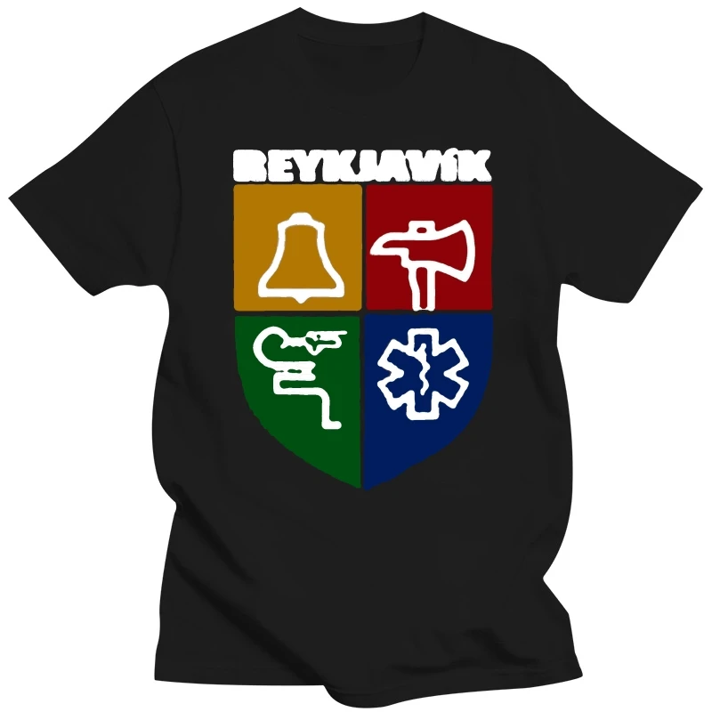 Fashion New ICELAND Reykjavik Fire Brigade Firefighter Department Navy T-Shirt S-3XL Tee shirt