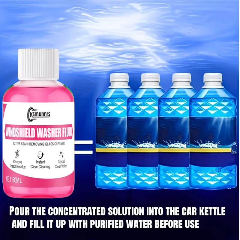New Pink concentrated car glass wiper fluid, maintaining smoothness and no stripes, quickly restoring the glass to be clearly vi