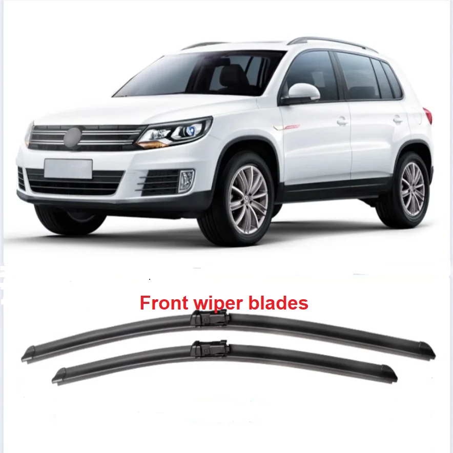 Front Wiper Blades For Volkswagen VW Tiguan 2010-2018  Windshield Windscreen B2 Pinch Tab Connector Car Accessories