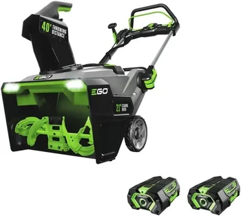 SNT2112 21 İnç 56 Volt Lityum İyon Akülü Kar Üfleyici, Çelik Burgu - (2) 5.0Ah Pil ve Çift Bağlantı Noktalı Şarj Cihazı