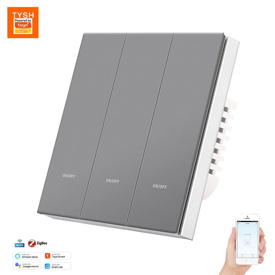 STLF المنزل الذكي 16A دليل التحكم الصوتي أليكسا جوجل 1 2 3 4 6 عصابة الطاقة تويا App دفع زر واي فاي التبديل زيجبي مفتاح ذكي