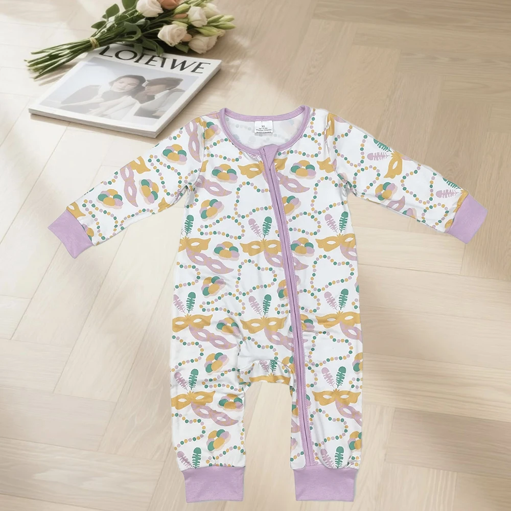 

10.18 зимние комбинезоны для маленьких девочек, маски Марди Гра для маленьких девочек, лавандовые комбинезоны на молнии