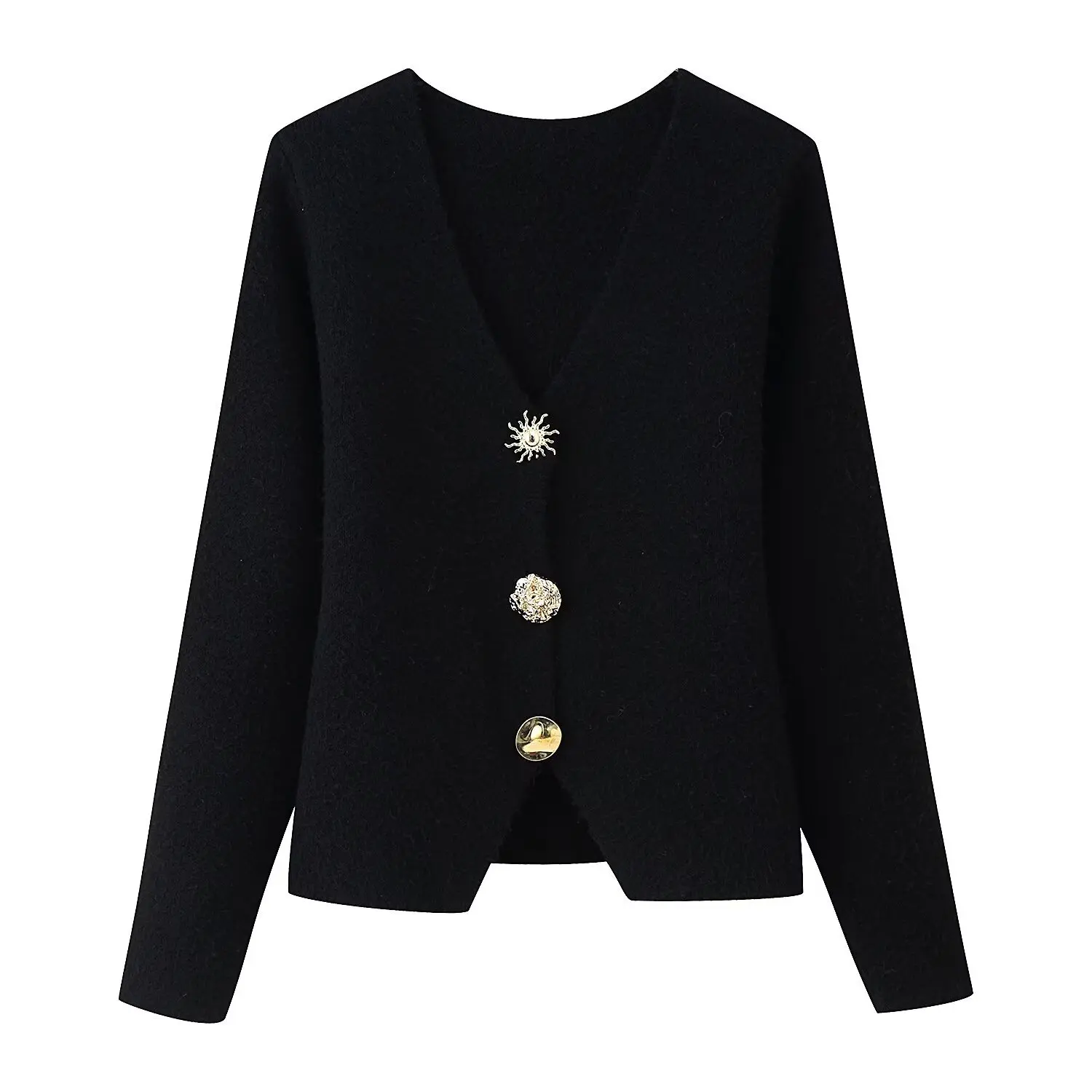 

Simple style hot women's clothing autumn new women's clothing small fragrance style V-neck knitted sweater jacket versatile