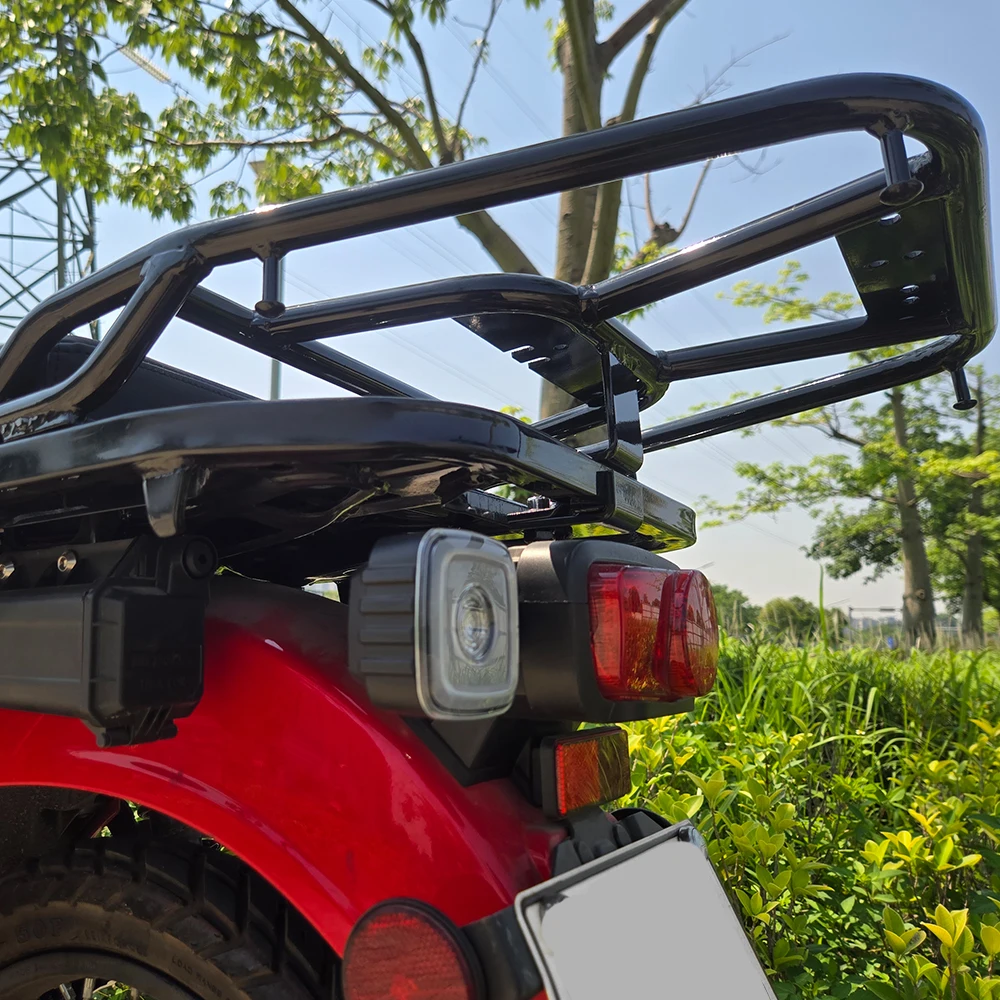Portapacchi posteriore nero compatibile con Honda CT125 Trail 125 Hunter Cub 125