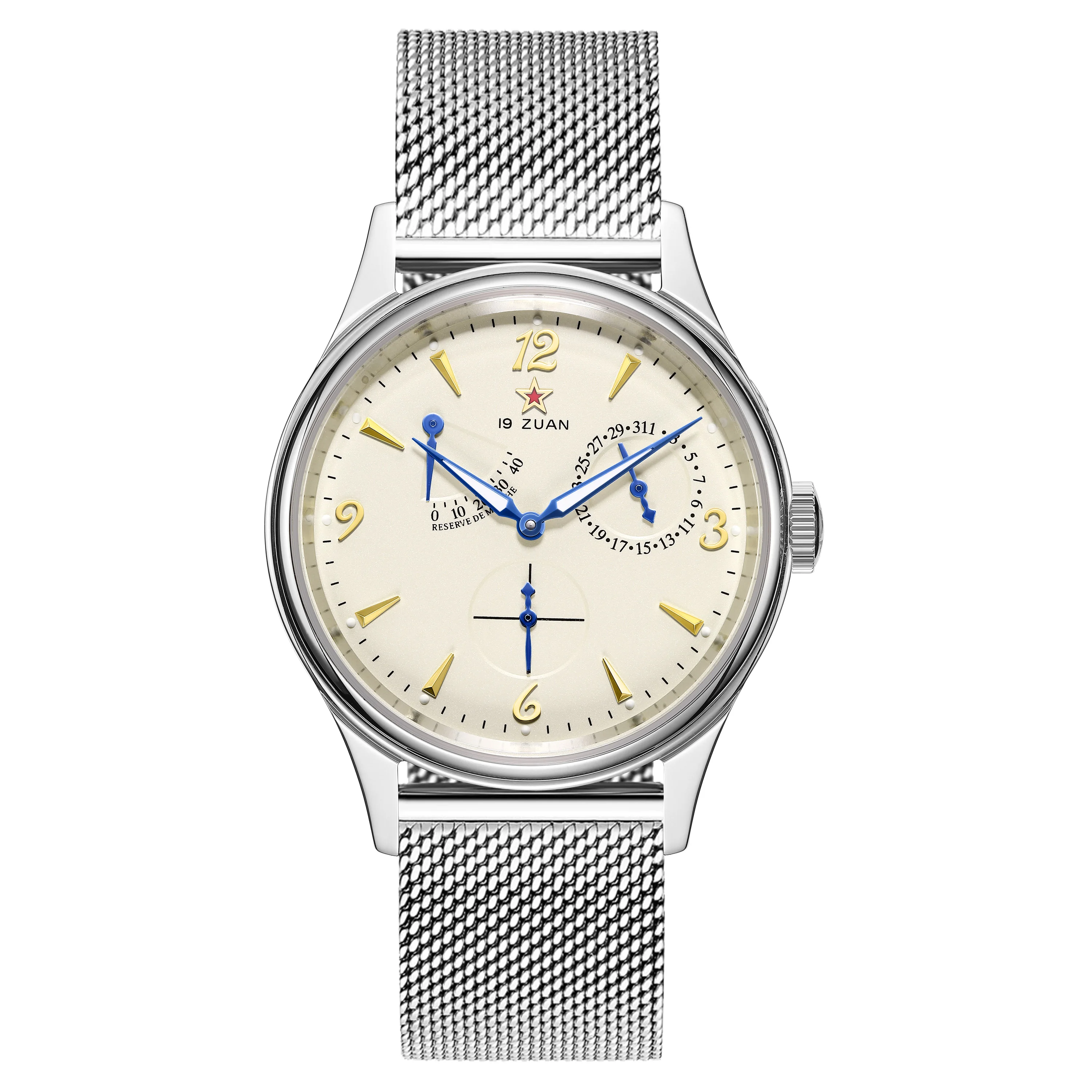 جديد حزام ناقل من الفولاذ نسخة النورس 1963 ساعات ST1780 حركة 40 مللي متر الطيار ساعة للرجال التلقائي الميكانيكية المعصم Waterpoorf ريترو