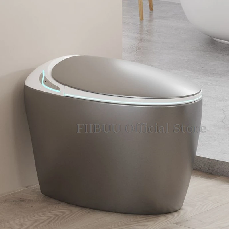 

One Piece Elongated Smart Toilet Bidet Built In Heated Seat Intelligent Toilet Night Light Auto Flush Auto Open Warm Water Dryer