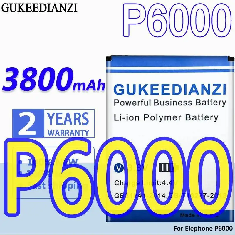

Аккумулятор мобильного телефона для смартфона Elephone P6000, легкий вес 3800 мАч
