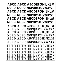 Small Roman Numerals Temporary Tattoo Small Letters Fake Tattoos Numbers Number Halloween Cosplay Temporary Tattoos Body Makeup