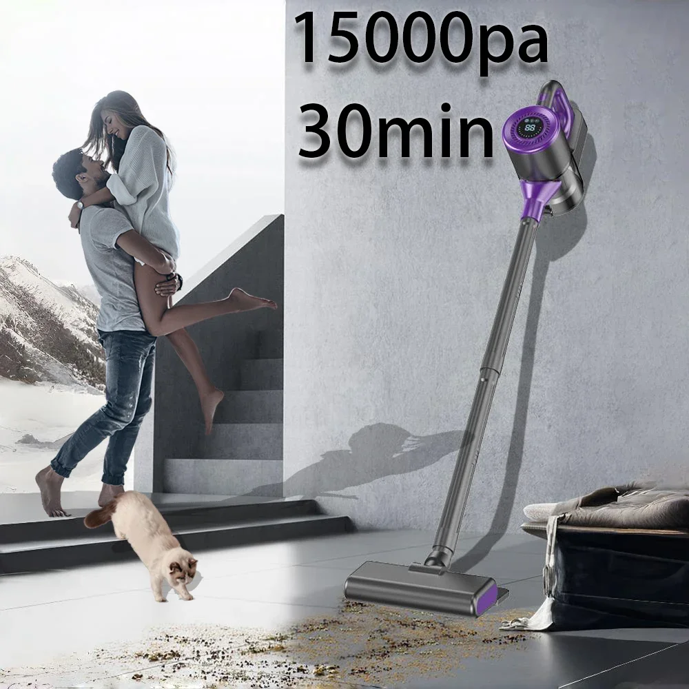 

Handheld Stick Vacuum, 2-in-1 Vacuum & Mop, 15000Pa, Wireless, Portable, 30-Min Runtime - Limited Time Offer
