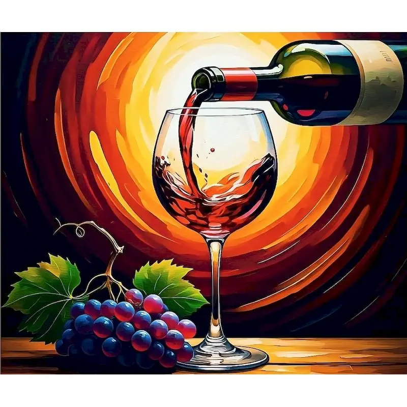 

PhotoCustom 40x50cm Frame Painting By Numbers For Adults Still Life Paint By Numbers Fruit Picture On Canvas For Wall Art Decor