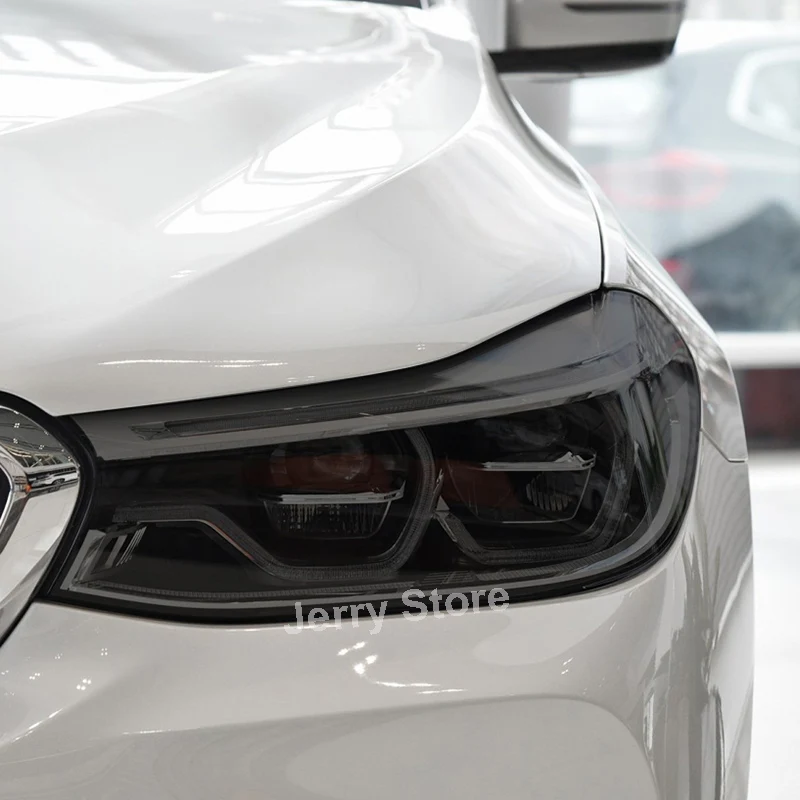 

For BMW 6 Series GT G32 2018-2020 Car Headlight Protective Film Headlamp Repair Vinyl Restoration Transparent Black TPU Sticker