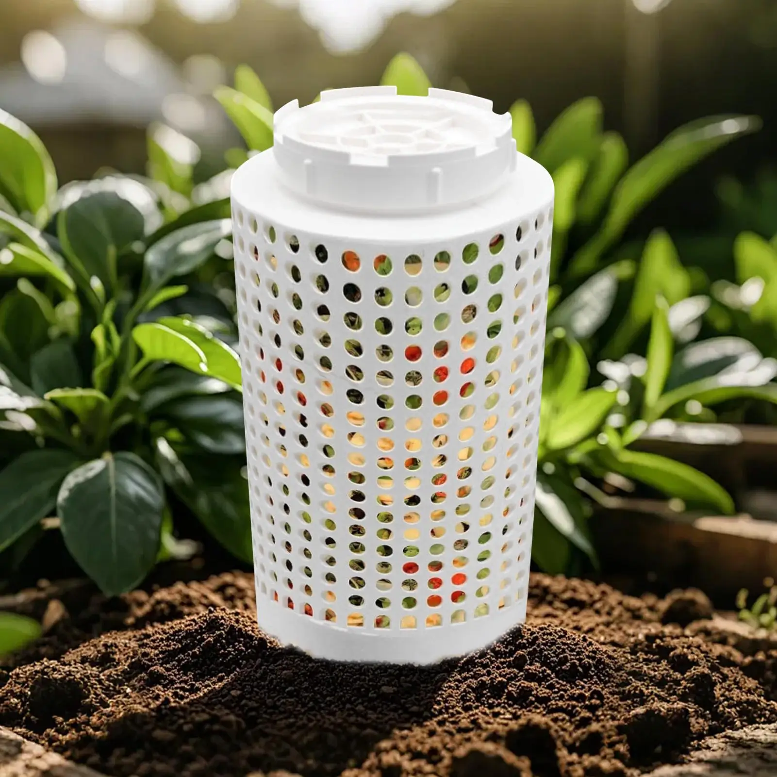 Worm Farm Inground Garden Composter Storage with Lid Outdoor Worm Farm for Outdoor Garden Backyard Patio School Kitchen Home