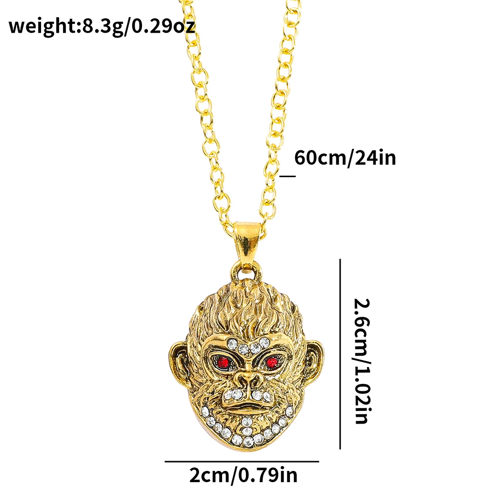 Hot Games Black Myth Wukong Metal Necklace Delicate Wukong Figure Necklace Pendant Boyfriend Cool Birthday Gifts