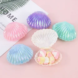 5/10Pcs Shell Shaped Candy Boxes MakeUp Seashell Jewelry Storage Box Wedding Birthday Baby Shower Gift Box Party Favor