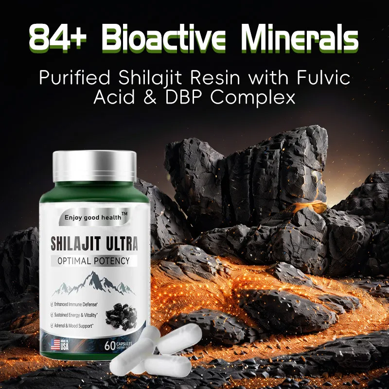 

Shilajit Ультравосстанавливающие энергетические капсулы для восстановления чистых гималайских капсул Shilajit Энергетическая добавка Мышечная массовая выносливость