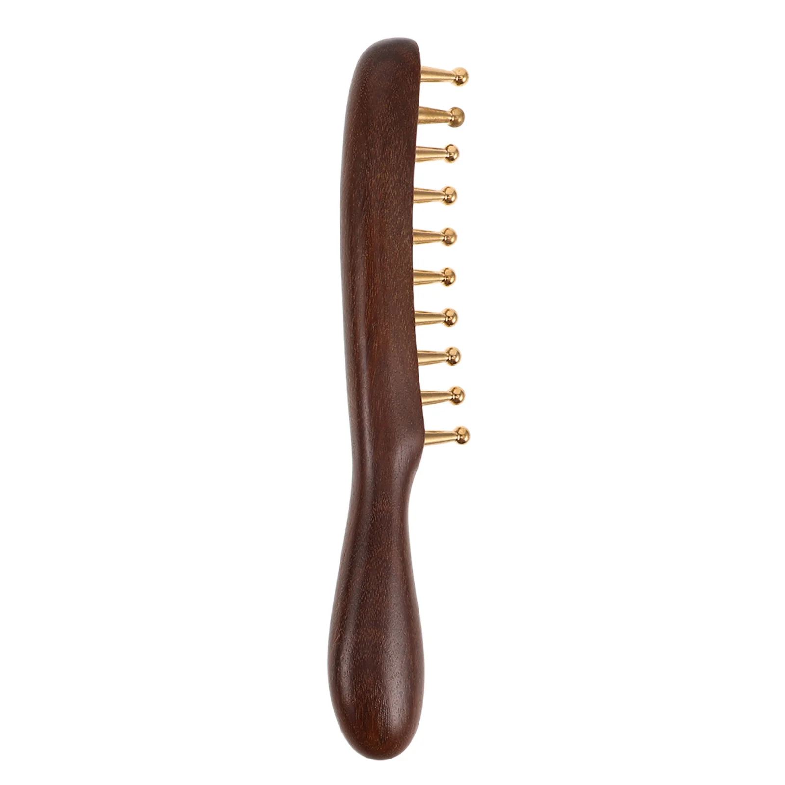 

Gold Sandalwood Scalp Massager Wooden Wide Tooth Comb Hair Detangling Gua Sha Tool Natural Wood Massage Brush For Men Women