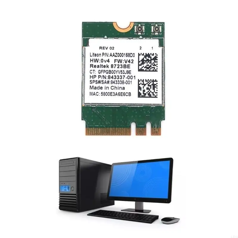 L9NA Card 300Mbps 2.4Ghz + Bluetooth-compatible 802.11n WiFi Card NGFF-