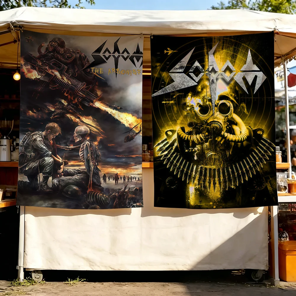 Rock Band S-Sodom Flag Wall Decor For Garden Party Living Room Home Bedroom Outdoor Tapestry Banner