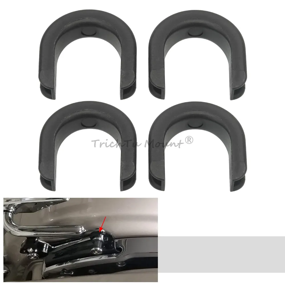 Motorcycle Sissy Bar Luggage Rack Side Plate Mounting Bracket Grommet Bushing Fit For Harley Touring 1987-2024 Rpl For #52682-09