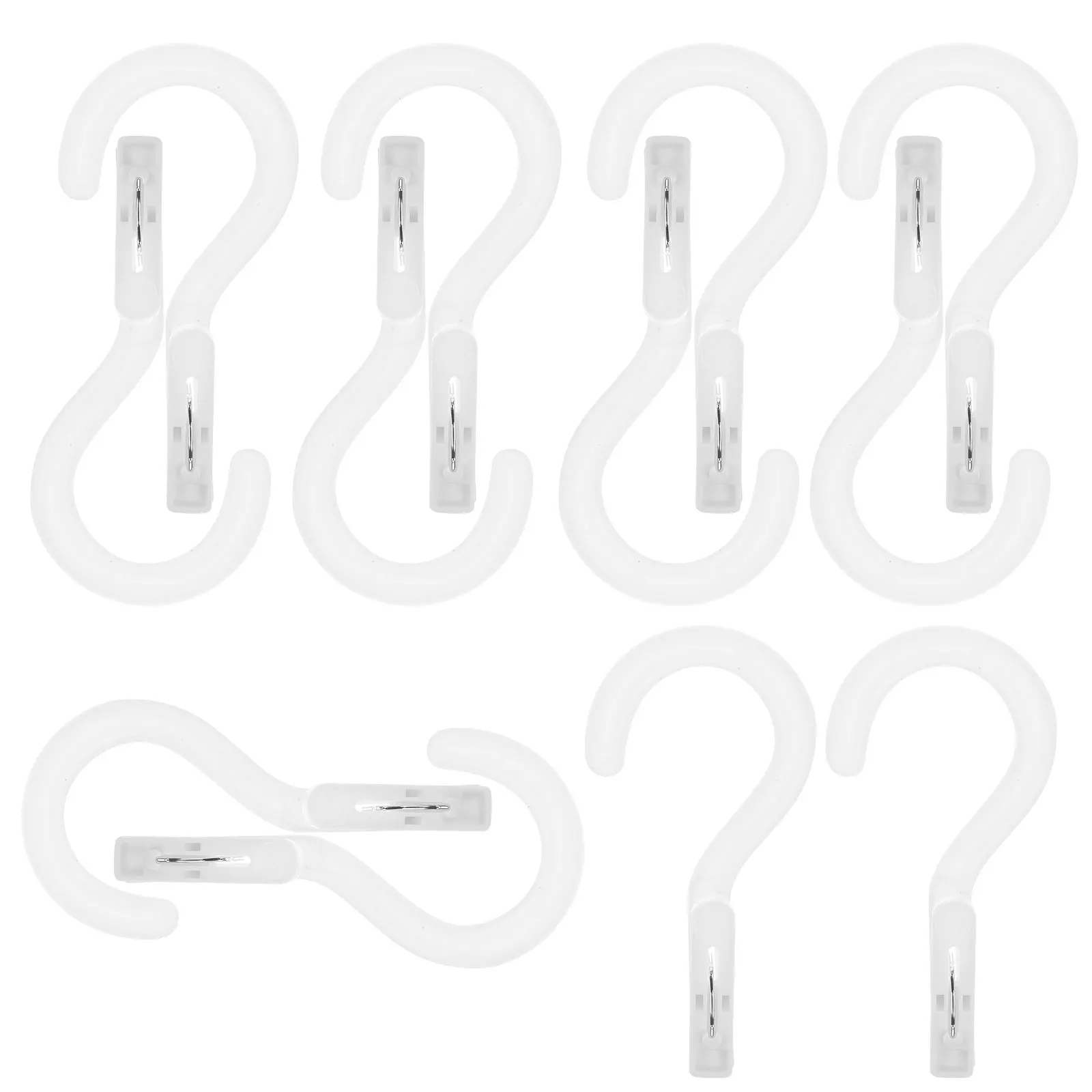 

12pcs White PP Material Clothespins with Hooks for Socks Underwear Multifunctional Laundry Clips Plastic Hangers Home Storage