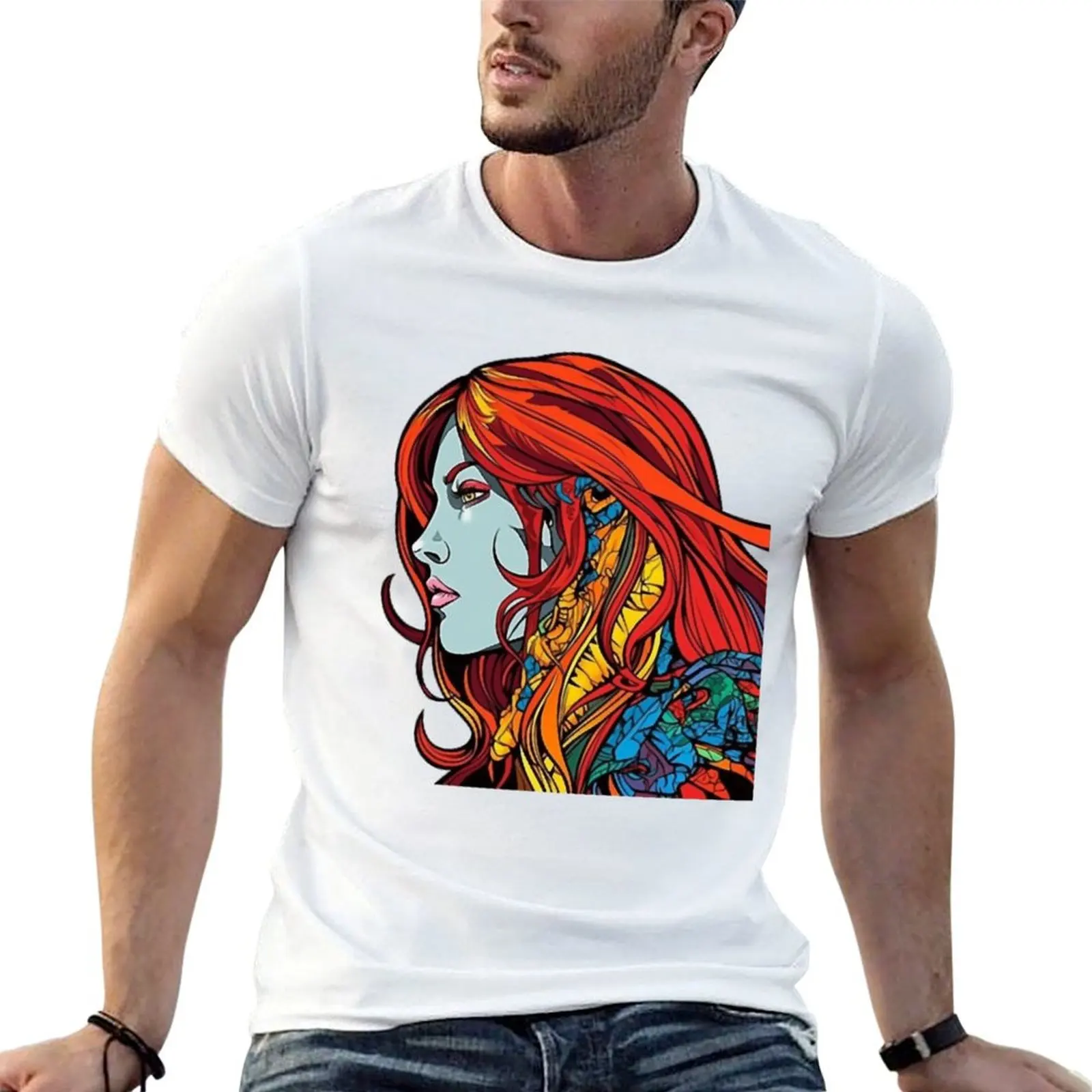 T-Shirt Sonja high t cotton Red shirts Graffiti Profile quality t graphic shirts for tees man
