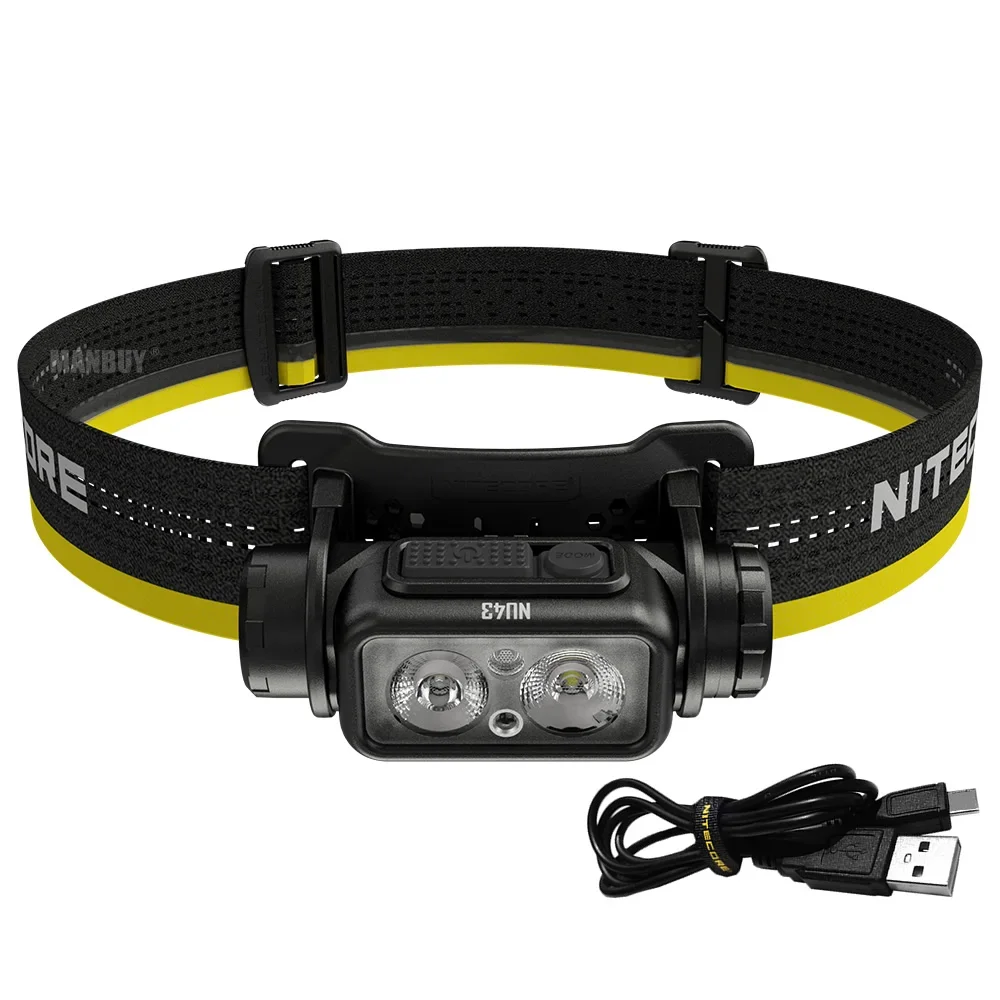 Sale NITECORE NU43 1400 Lumens Light Weight High Capacity Built-In 3400mah Rechargeable Battery Headlamp Outdoor Camping Search
