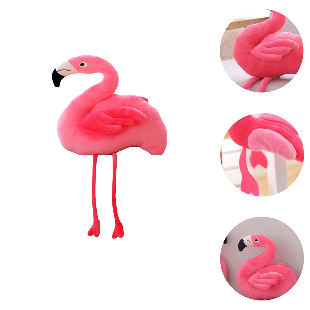 Flamingo Toy Animal Shape Pink Stuffed Plush Model Cloth Sofa Decoration Plaything