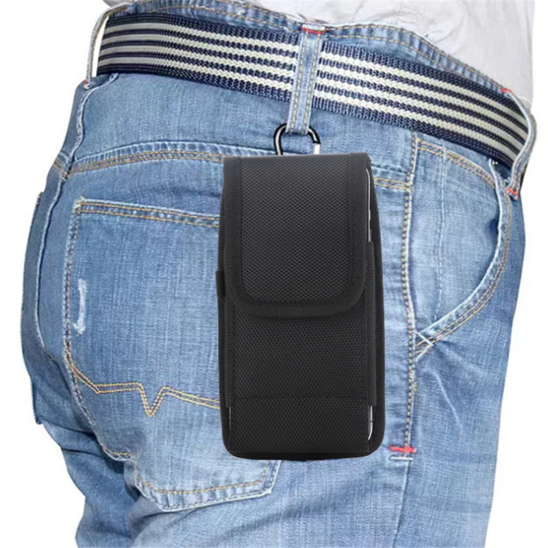 Tactical Cell Phone Pouch Holster with Free Buckle Protable Wallet Card Waist Pack Outdoor Sports Nylon Carrying Case