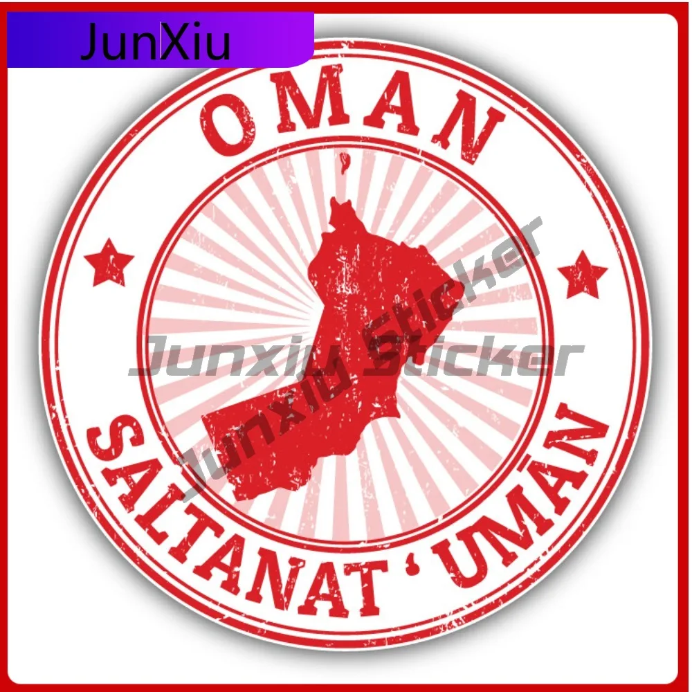 

Oman Map Grunge Stamp Flag Blot Car Decal Bumper Stickers Cute Style Laptop Use For Car Bumper Decorat Auto Styling Accessory