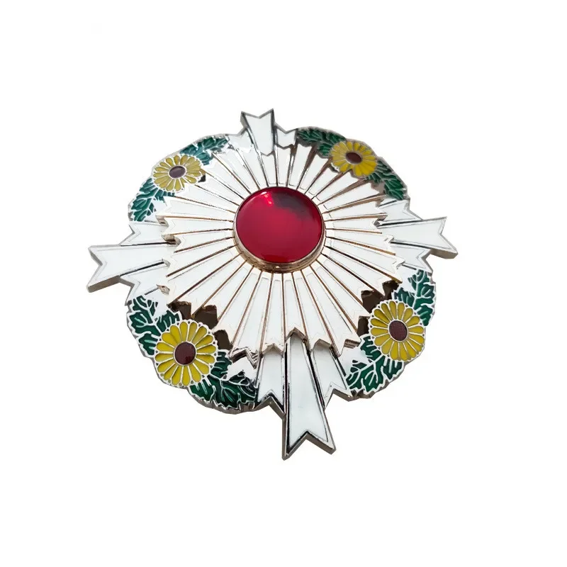 Commemorative Badge Rising Sun Medal Brooch Souvenir Zinc Alloy Medal Paint Crafts Clothing Decoration Pins Badge